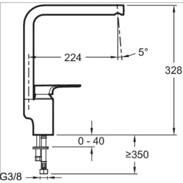 Смеситель для раковины Jacob Delafon Aleo хром (E72358-CP)