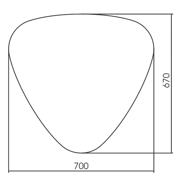 Зеркало Azario Moby 70x67 универсал, выключатель-датчик на движение (LED-00002974)