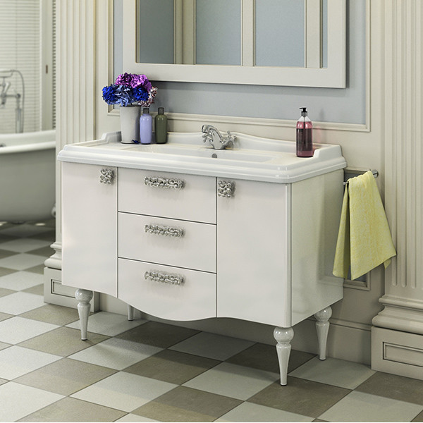 Тумба напольная Comforty дублин 1205x860x490 белый глянцевый с раковиной (00-00001487) Тумба напольная Comforty дублин 1205x860x490 белый глянцевый с раковиной (00-00001487)