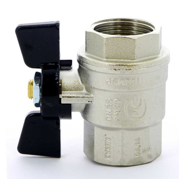 Кран Bugatti 1" ВВ шаровый Oregon 302 (черная бабочка) (03020072)