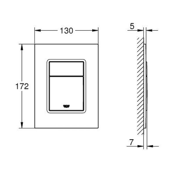 Клавиша смывная Grohe Skate Cosmopolitan альпин-белый (37535SH0)