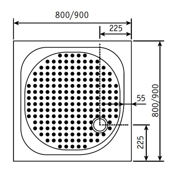 Душевой поддон RGW Acryl LUX/TN 80x80 белый (16180188-21)