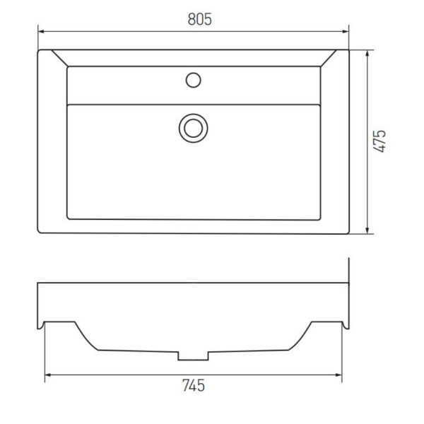 Раковина встраиваемая Dreja Q 80 (192185) (приобретается только в комплекте с тумбой) Раковина встраиваемая Dreja Q 80 (192185) (приобретается только в комплекте с тумбой)