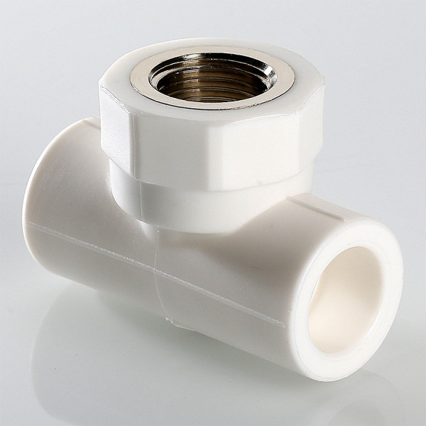 Тройник переходной PP-R 25*1/2"В VALTEC (латунь, белый) VTp.732.0.02504