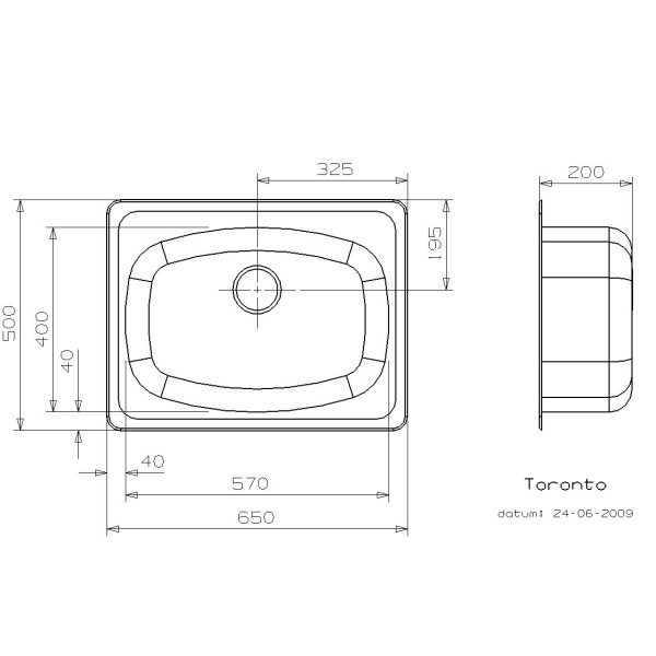 Мойка для кухни врезная Reginox Toronto R 650x500 Lux