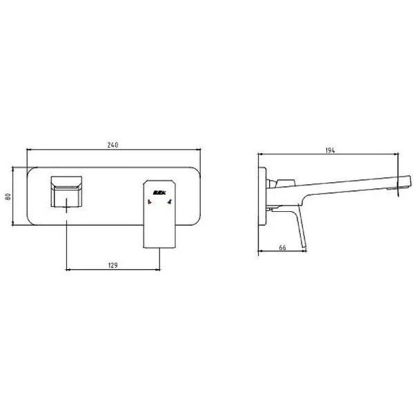 Смеситель для раковины E.C.A. Tiera внешняя часть черный (102167605C1EX-K) Смеситель для раковины E.C.A. Tiera внешняя часть черный (102167605C1EX-K)