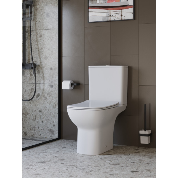Унитаз-компакт со смывом BelBagno Романо Торнадо с сиденьем soft close P-trap белый (BB2803CP/T-TOR/SC) Унитаз-компакт со смывом BelBagno Романо Торнадо с сиденьем soft close P-trap белый (BB2803CP/T-TOR/SC)