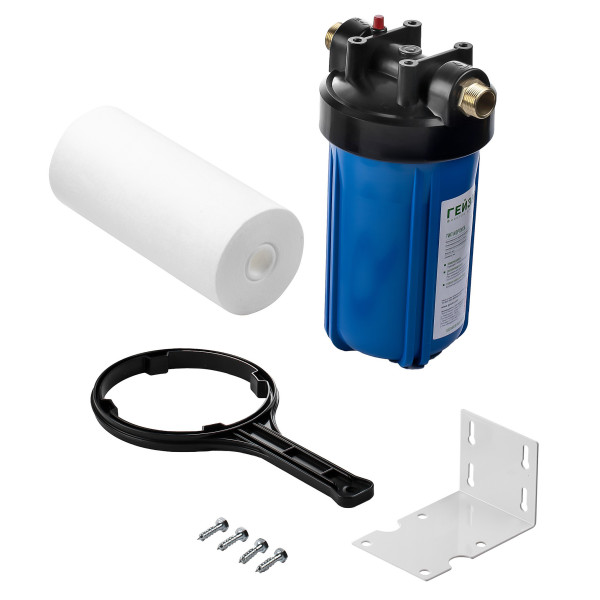 Фильтр колбовый Гейзер Джамбо 1" 10BB с латунными вставками (синий, для холодной воды) (32024)