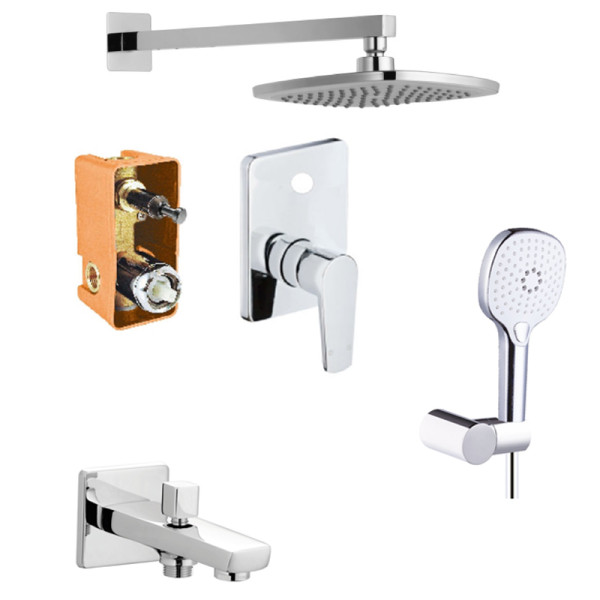 Смеситель для ванны и душа Azario Treya хром (AZ-15680711)