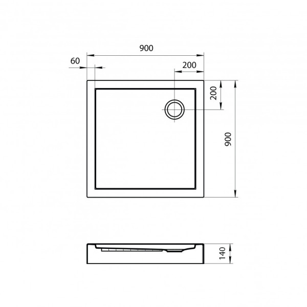 Душевой поддон Santek Палермо 90x90x135 (1WH302476)