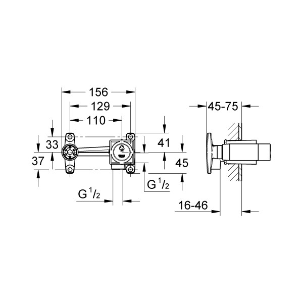 Встраиваемая часть смесителя для раковины Grohe (32635000) Встраиваемая часть смесителя для раковины Grohe (32635000)