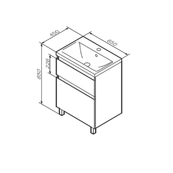 Тумба напольная AM.PM X-Joy 65 (M85AFSX0652WG) Тумба напольная AM.PM X-Joy 65 (M85AFSX0652WG)