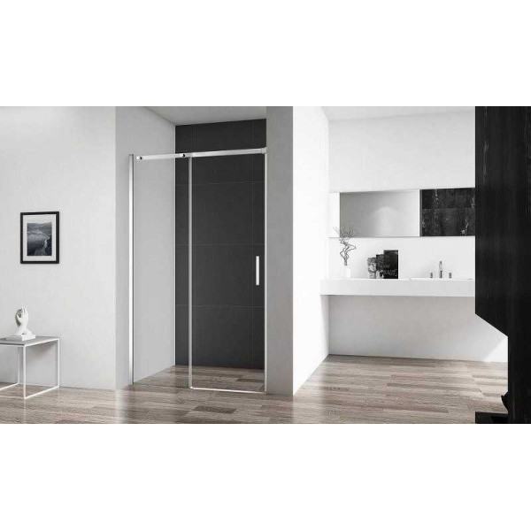 Душевая дверь BelBagno Acqua 100х195 стекло прозрачное, профиль хром (ACQUA-BF-1-100-C-Cr)