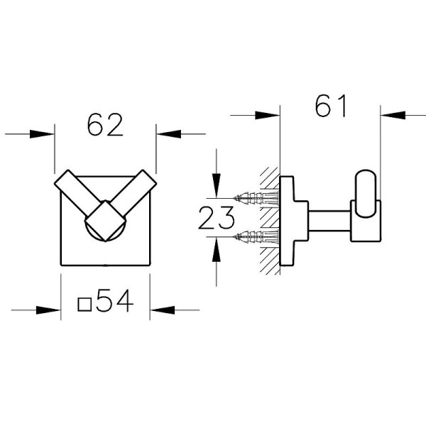 Крючок для одежды Vitra Root хром (A44801)