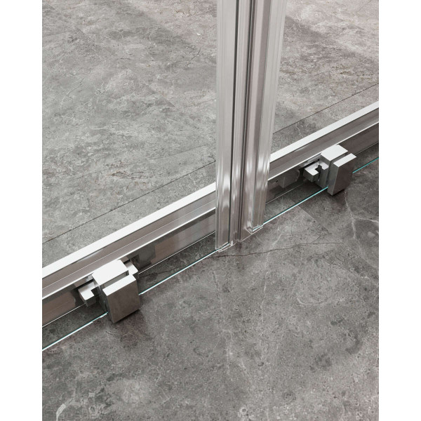 Душевой уголок Cezares Molveno 170x80x195 стекло прозрачное, профиль хром (MOLVENO-AH-2/1-170/80-C-Cr-IV)