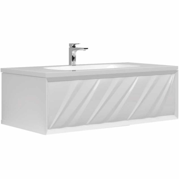 Тумба подвесная Marka One Glace 1000*515*335 белый глянец (У73575)