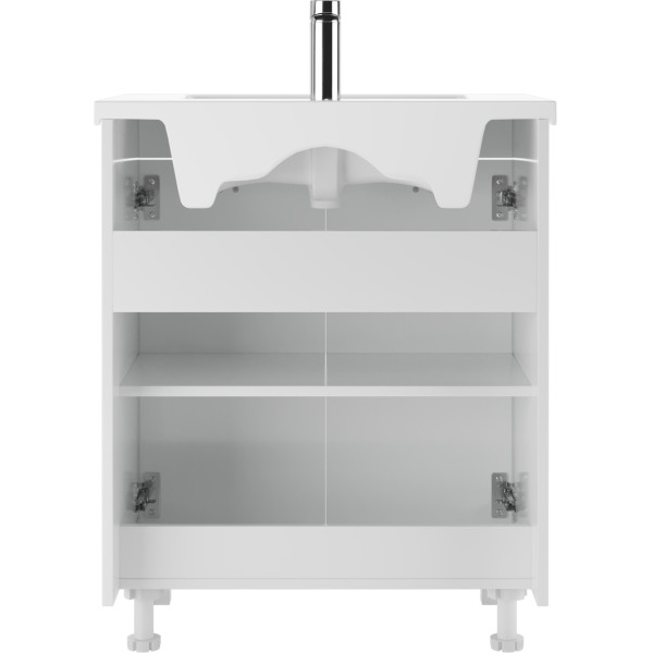 Тумба под умывальник Como 70 Мега без ящика Айсберг Домино (DM4611T)