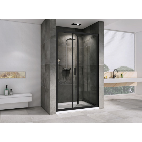 Душевая дверь Abber Sonnenstrand 100x195 стекло прозрачное, профиль черный (AG07100B) Душевая дверь Abber Sonnenstrand 100x195 стекло прозрачное, профиль черный (AG07100B)