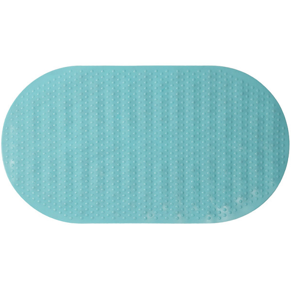 Коврик для ванной Melodia ПВХ Ellipse овал 67x36cм голубой (MK009)