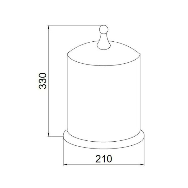 Ведро для мусора Boheme Imperiale 33x21x21 золото (10408)