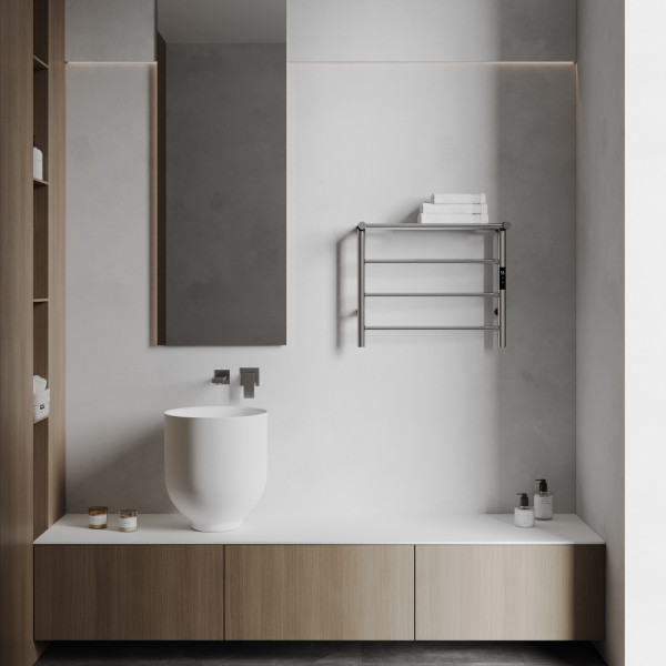 Полотенцесушитель электрический Abber Standard 600x500 хром (AH4614) Полотенцесушитель электрический Abber Standard 600x500 хром (AH4614)