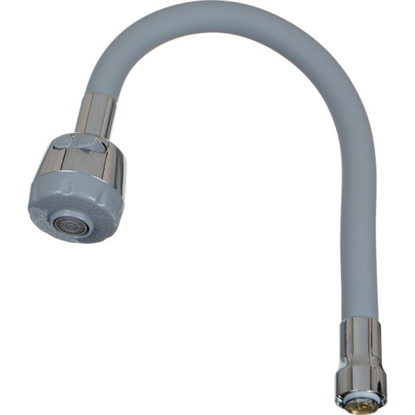 Излив гибкий Melodia LUXE с лейкой 2 режима серый 49см (MKP20645)