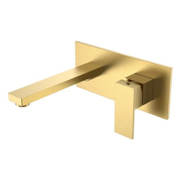 Смеситель для раковины Boheme Qubic золотой (475-MG)