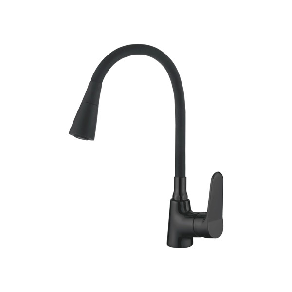Смеситель для кухни Ledeme с гибким изливом черный (L4161B-2) Смеситель для кухни Ledeme с гибким изливом черный (L4161B-2)