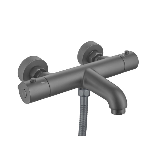 Смеситель для ваны и душа Aquatek Вега с термостатом черный матовый (AQ1043BGM) Смеситель для ваны и душа Aquatek Вега с термостатом черный матовый (AQ1043BGM)