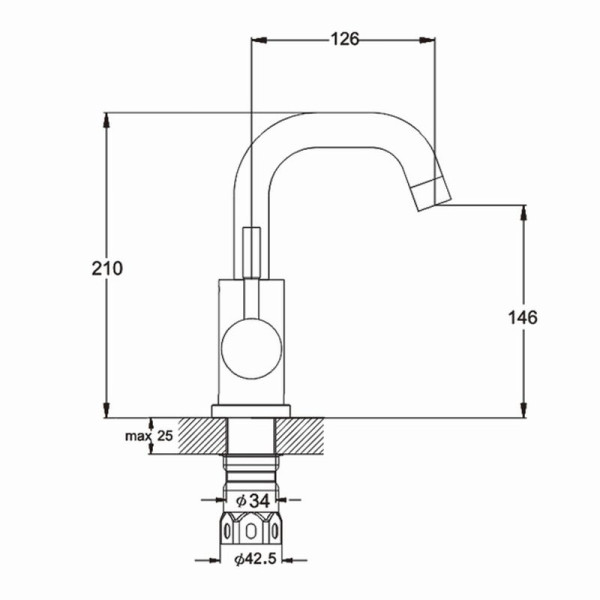 Смеситель для раковины G.lauf хром (ZAP1-A090) Смеситель для раковины G.lauf хром (ZAP1-A090)