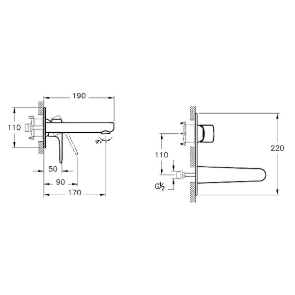 Смеситель для раковины Vitra Root Round хром (A42721EXP)