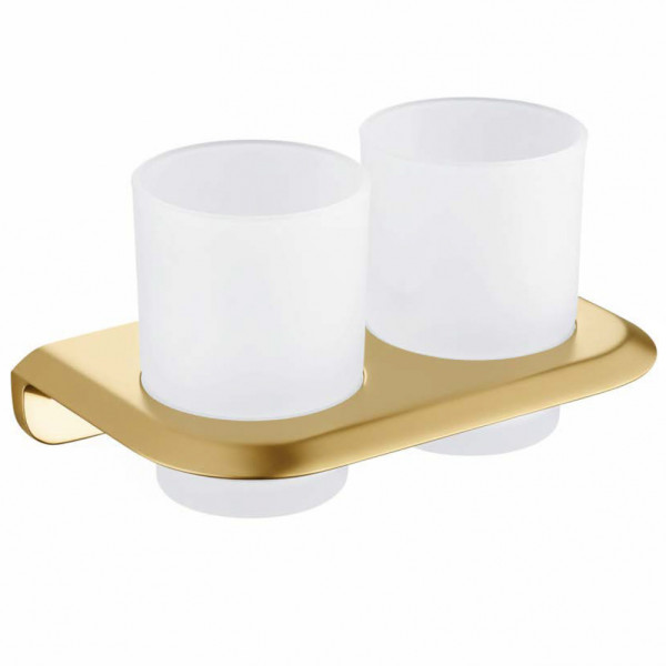 Стакан двойной для зубных щеток Abber Nord золото матовое (AA1557G)