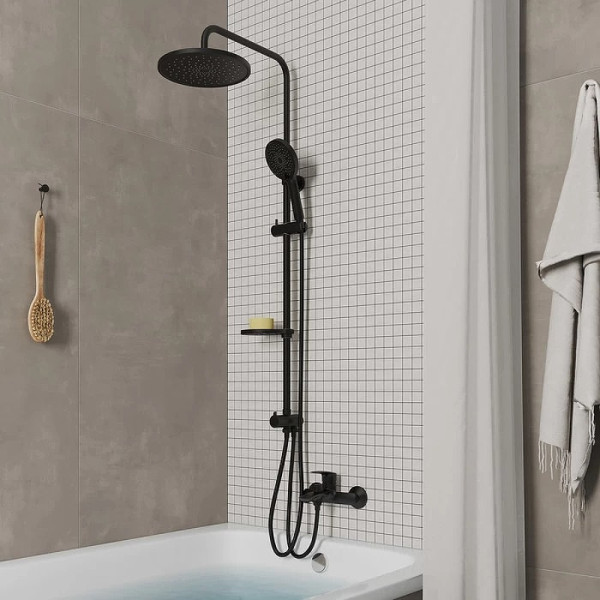 Душевой гарнитур Milardo Ideal Spa черная (ILSBL3FM76)