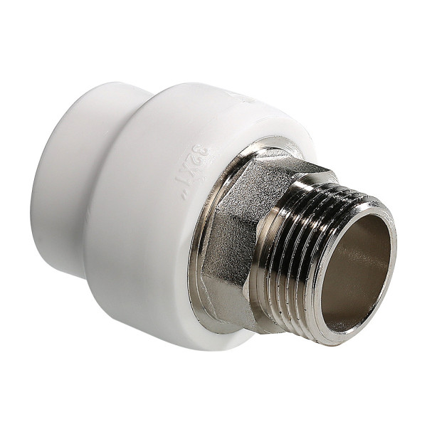 Переход PP-R 63*2"Н VALTEC (латунь, под ключ, белый) VTp.707.0.06309