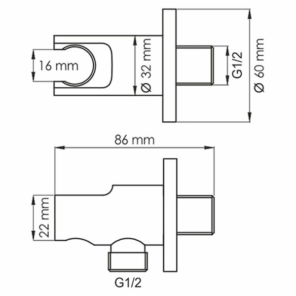 Смеситель для биде WasserKRAFT белый (A85056)