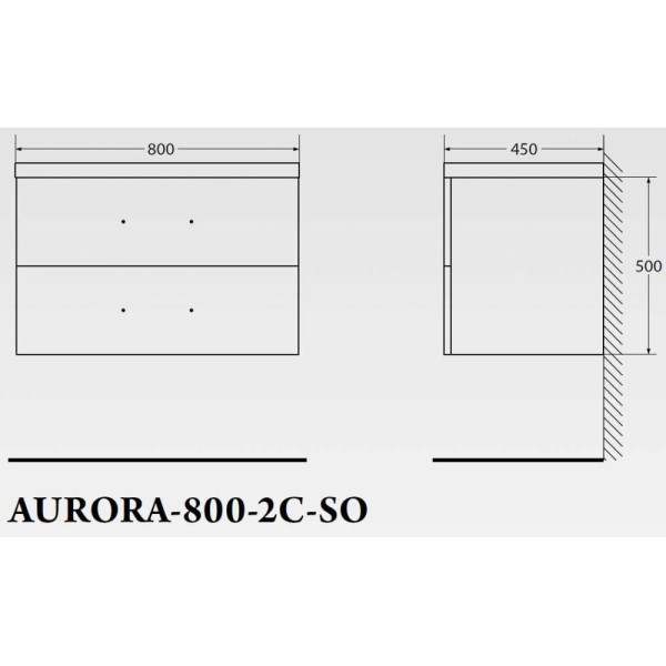 Тумба подвесная BelBagno Aurora 80 Pino Pasadena (AURORA-800-2C-SO-PP) Тумба подвесная BelBagno Aurora 80 Pino Pasadena (AURORA-800-2C-SO-PP)