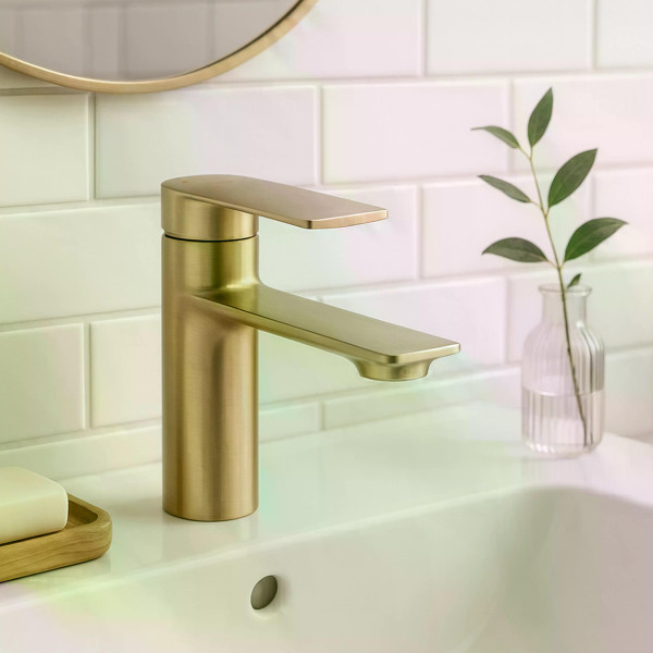 Смеситель для раковины Rea Storm золото матовое (REA-B7960)