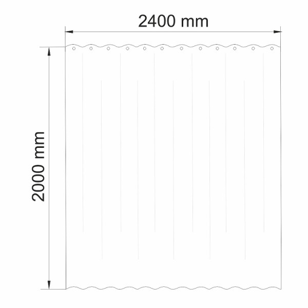 Душевая шторка для ванны Wasser Kraft Oder 240х200 (SC-30603)