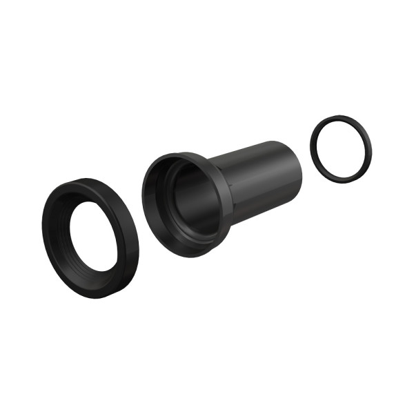 Патрубок сливной для подвесного унитаза Alcaplast 90 мм черный (M902)