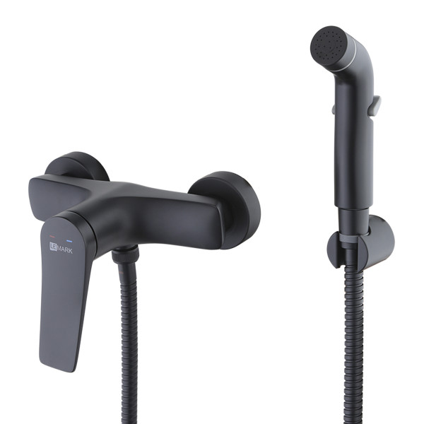 Смеситель для биде Lemark Bronx черный с гигиеническим душем (LM3718BL) Смеситель для биде Lemark Bronx черный с гигиеническим душем (LM3718BL)