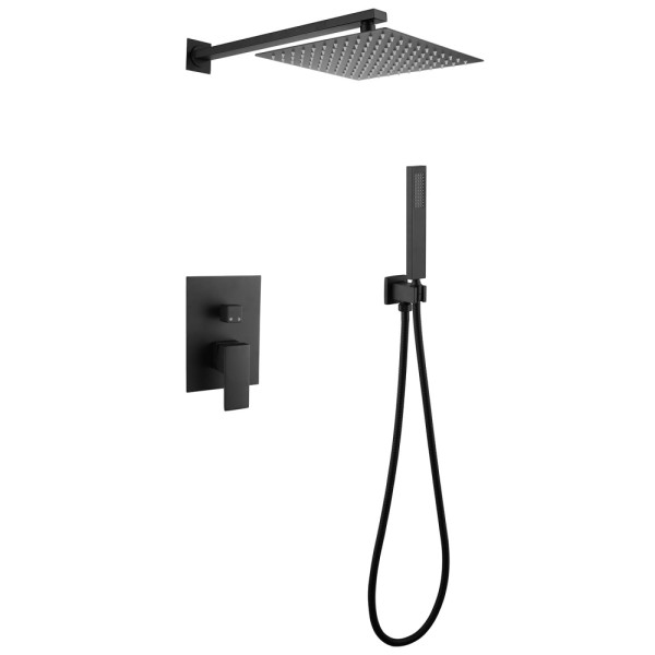 Душевая система Abber Daheim черный матовый (AF8219B)
