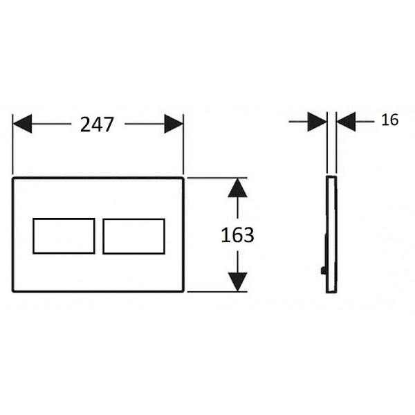 Клавиша смывная Creavit черный (GP4009.07)