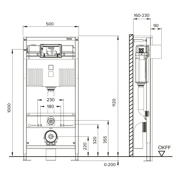 Инсталляция для подвесного унитаза Tece TECEbase 3.0 клавиша TECEnow белая глянец латунный вентиль (N500413) Инсталляция для подвесного унитаза Tece TECEbase 3.0 клавиша TECEnow белая глянец латунный вентиль (N500413)