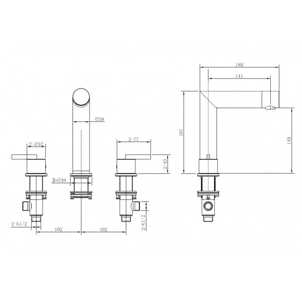 Смеситель для раковины Abber Perfekte 316 сталь брашированная (AF8A08BST) Смеситель для раковины Abber Perfekte 316 сталь брашированная (AF8A08BST)