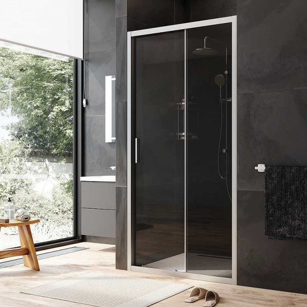 Дверь душевая AM.PM Gem 100x195 стекло прозрачное, тонированное, профиль хром матовый (W90G-100-1-195MG) Дверь душевая AM.PM Gem 100x195 стекло прозрачное, тонированное, профиль хром матовый (W90G-100-1-195MG)