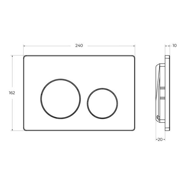 Клавиша смывная BelBagno белый глянец (BB-03C-BL)