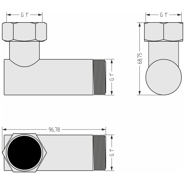 Уголок Стилье 1" белый (122002-0110)
