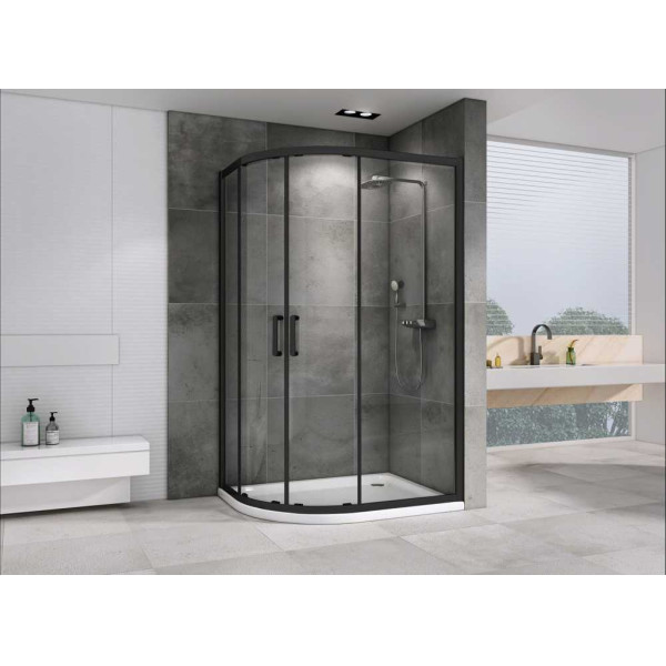 Душевой уголок Abber Schwarzer Diamant 90x100 стекло прозрачное, профиль черный (AG01190B) Душевой уголок Abber Schwarzer Diamant 90x100 стекло прозрачное, профиль черный (AG01190B)