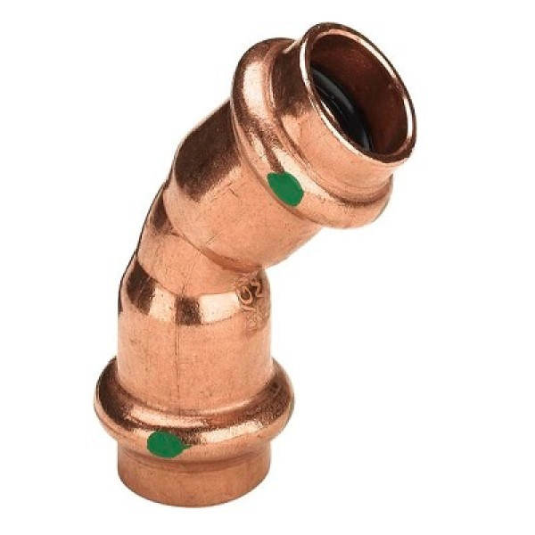 Угол 22x45 двухраструбный Profipress SC-Contur (пресс, медь) Viega (292 355)