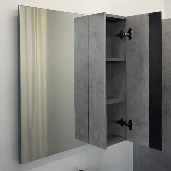 Шкаф зеркальный Comforty Эдинбург 750x165x800 дуб светлый (00004149063)